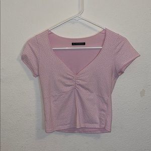 Brandy Melville Pink Floral Gina Top